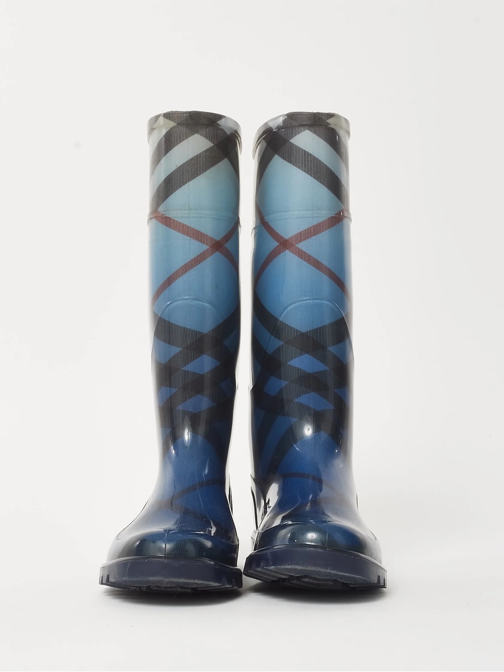 Burberry Blue Nova Check Rain Boots